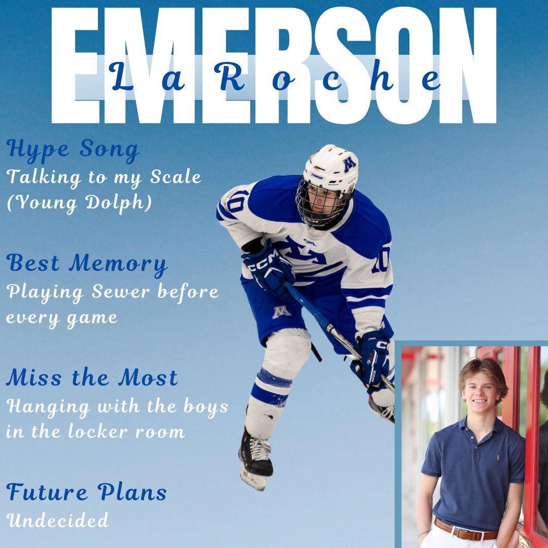 ⚓️Senior Spotlight⚓️
#10 Emerson LaRoche