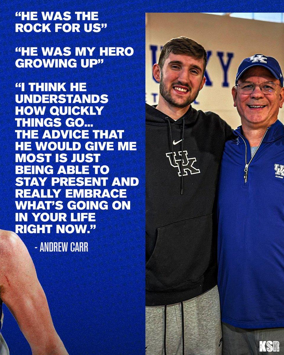 MrsTylerKSR's tweet image. NEW: Andrew Carr wasn’t going to let back pain stand in the way of his dream. An inside look at how Kentucky’s Team Dad fought back and the lessons from home that keep him going.
Carrs Don’t Quit: on3.com/teams/kentucky…