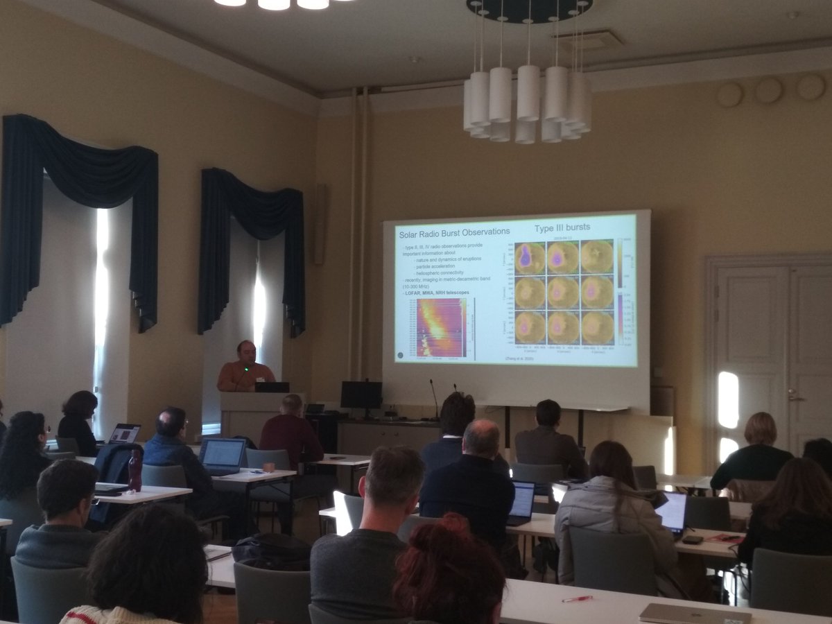 _Anastasiya_B's tweet image. Proceeding with the afternoon sessions of Day 1 of the #SWATNet conference with the invited talks of Manuela Temmer and Kamen Kozarev. #SWATNetProject #Sun #spaceweather
