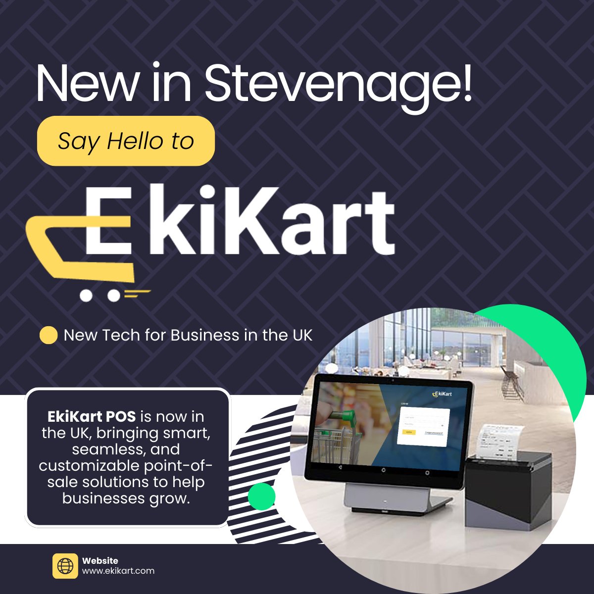 📢 Big News, UK! 🇬🇧

EkiKart POS has officially landed in Stevenage, UK! 🚀 Get ready for a smarter, faster, and more powerful way to manage your business. From seamless transactions to in-depth analytics, EkiKart is here to help UK merchants grow and thrive.