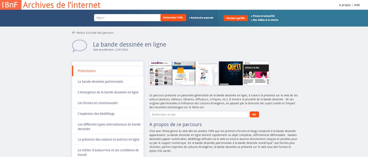 Dépôt légal web BnF (@dlwebbnf) on Twitter photo Retrouvez sur Webcorpora, le carnet Hypothèses du DLweb de <a href="/laBnF/">La Bibliothèque nationale de France</a>, un billet sur la bande dessinée dans les Archives de l'internet ⤵️
webcorpora.hypotheses.org/4612
Un grand merci à <a href="/cgenin/">Christine Genin</a> et Géraldine Camile pour leur participation à cet article ! Retrouvez sur Webcorpora, le carnet Hypothèses du DLweb de <a href="/laBnF/">La Bibliothèque nationale de France</a>, un billet sur la bande dessinée dans les Archives de l'internet ⤵️
webcorpora.hypotheses.org/4612
Un grand merci à <a href="/cgenin/">Christine Genin</a> et Géraldine Camile pour leur participation à cet article !