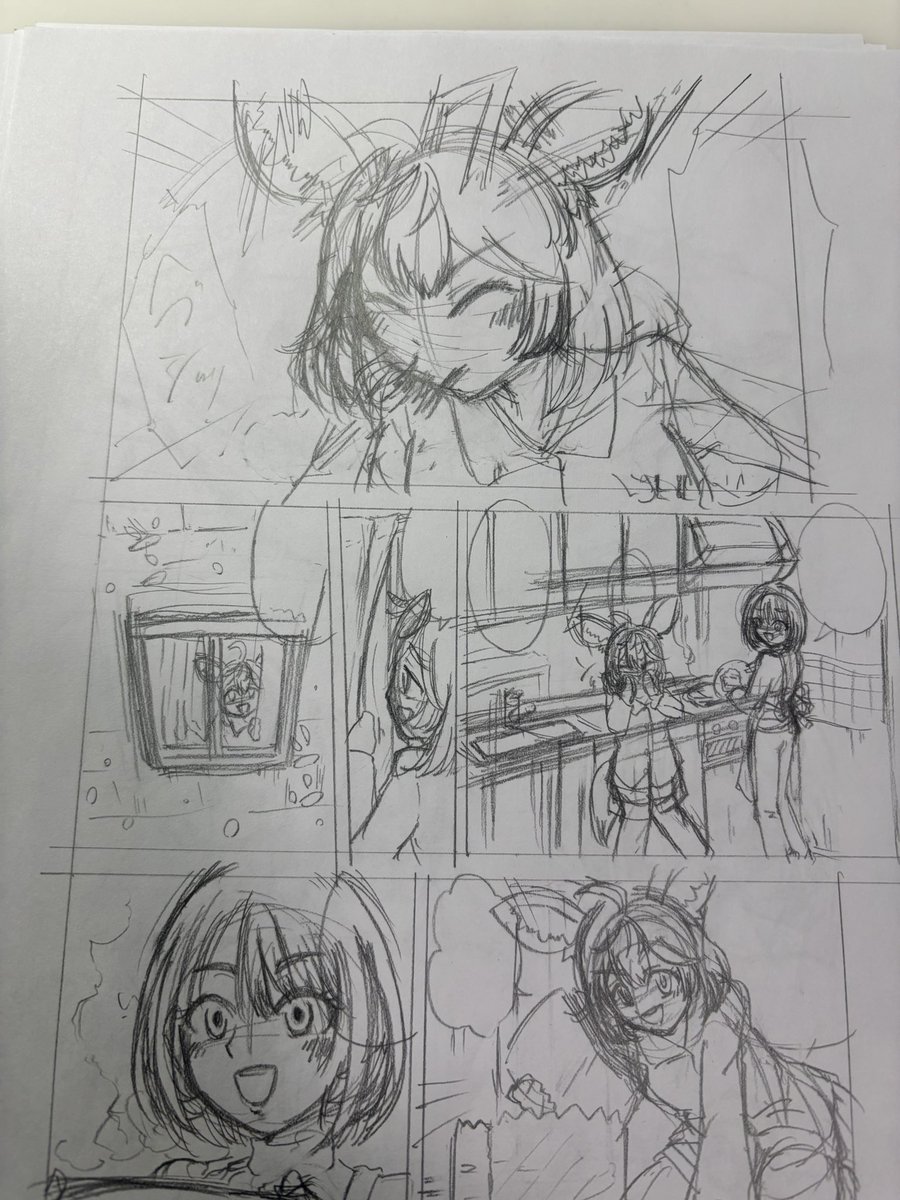 よし!下書きの下書きができたー!
画力の低いおれにはここが一番大変なんだ。あとはなぞるだけだぜ! 