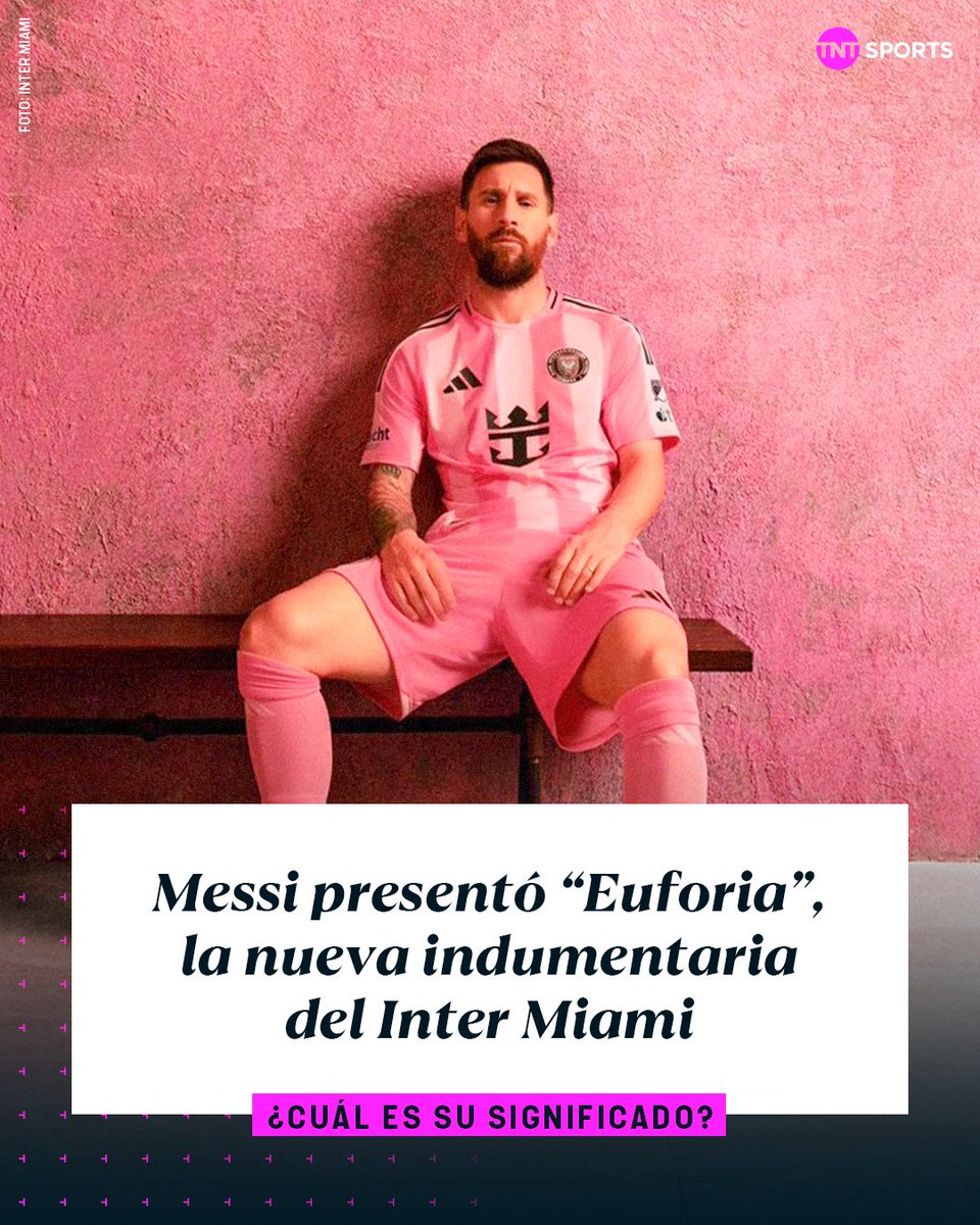 Lionel Messi presentó la nueva indumentaria del Inter Miami para el 2025 y 2026 🦩⚽️

▶️ Se llama "EUFORIA". ¿El motivo? El club busca reflejar tanto su nueva era que comenzará con la inauguración de su nuevo estadio, el año que viene, y las competencias internacionales que