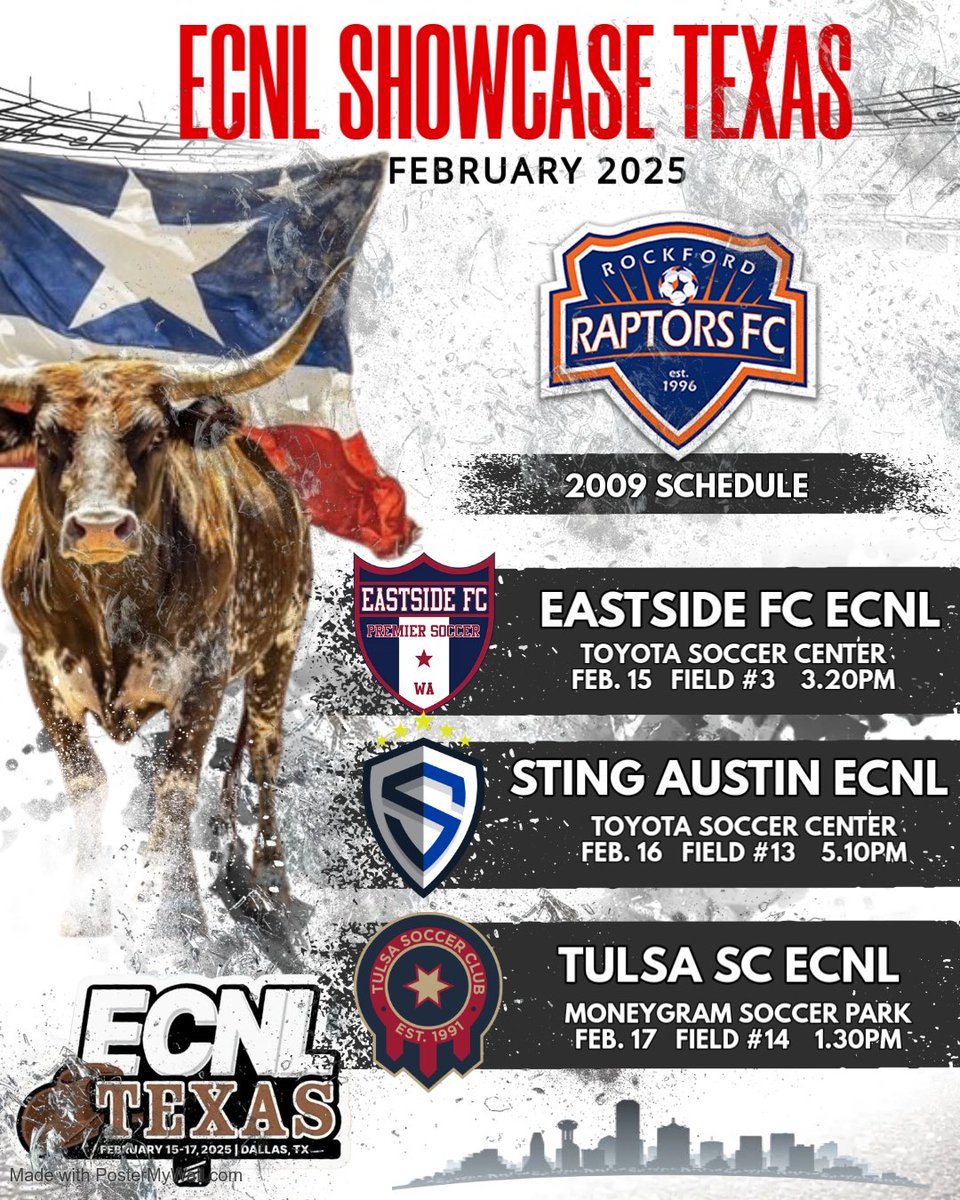 Rockford Raptors 2009 ECNL (@raptors09ecnl) on Twitter photo Come and watch us play in last <a href="/ECNLgirls/">ECNL Girls</a> Showcase this year. See you all in Dallas
<a href="/RRaptorsfc/">RockfordRaptorsfc</a> <a href="/ImCollegeSoccer/">College Soccer Truth ™</a> <a href="/ImYouthSoccer/">ECNL/GA/Recruiting/College Soccer</a> <a href="/TopDrawerSoccer/">TopDrawerSoccer</a> Come and watch us play in last <a href="/ECNLgirls/">ECNL Girls</a> Showcase this year. See you all in Dallas
<a href="/RRaptorsfc/">RockfordRaptorsfc</a> <a href="/ImCollegeSoccer/">College Soccer Truth ™</a> <a href="/ImYouthSoccer/">ECNL/GA/Recruiting/College Soccer</a> <a href="/TopDrawerSoccer/">TopDrawerSoccer</a>