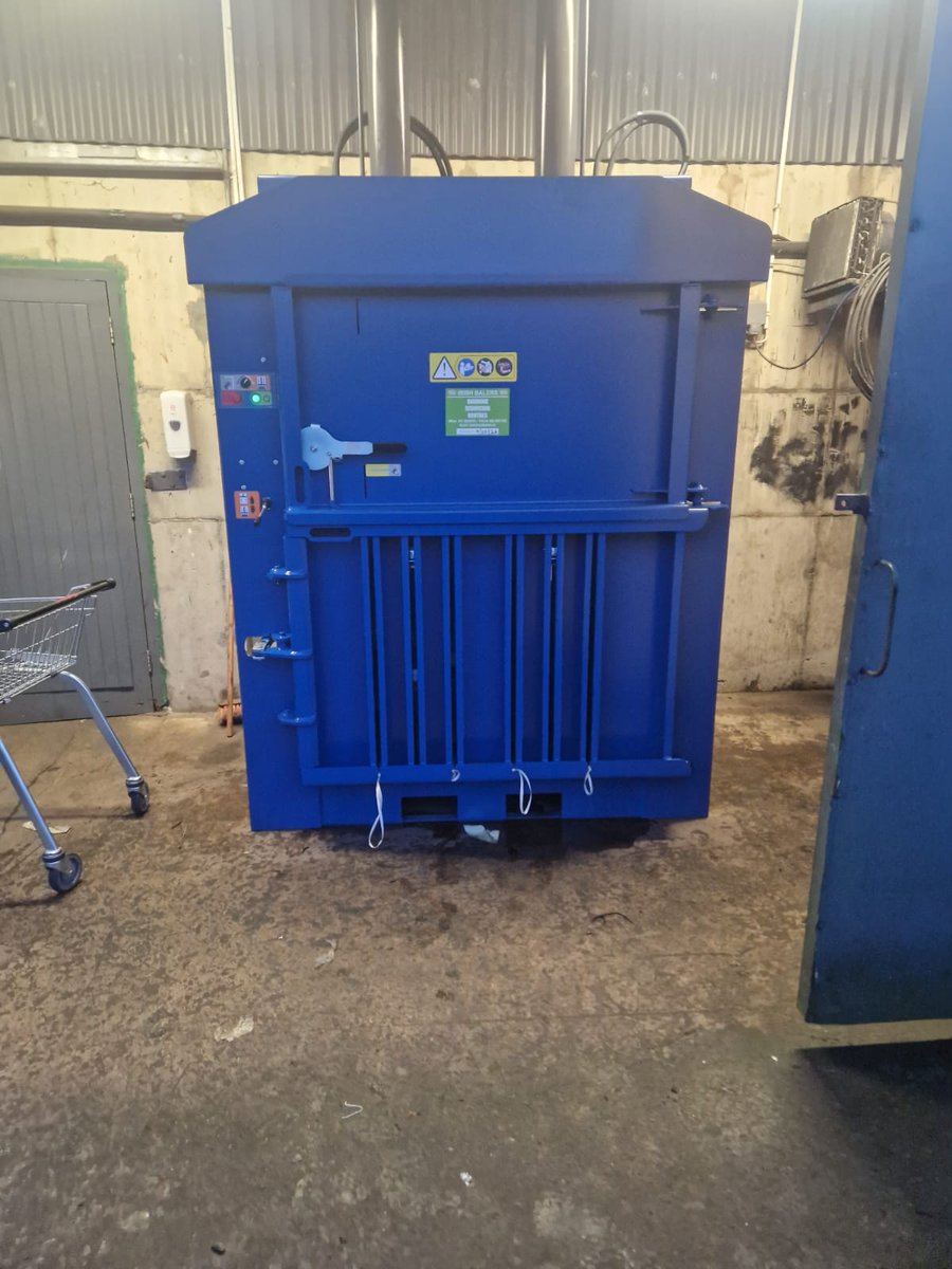 IrishBalers's tweet photo. 450kg baler installed with our customer in Co Armagh this week. They are a busy retailer and needed a new machine as a matter of urgency so we were delighted to help them ensure they kept their area waste free #recycling https://t.co/TELbOG72mN
