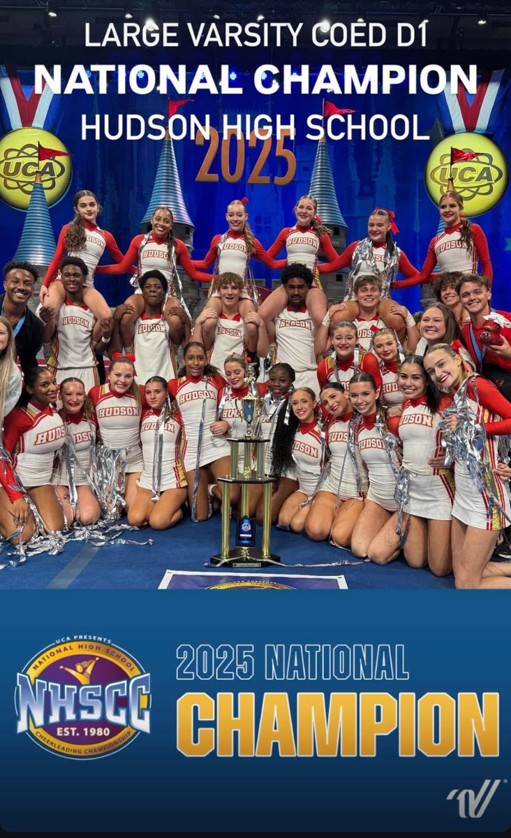 Pasco County Sports (@pascocosports) on Twitter photo The Champs are here…AGAIN!!! This time the Hudson Coed Cheer brings home a UCA NATIONAL CHAMPIONSHIP 🏆 in the Large Coed Division! Another amazing accomplishment by this dynamic team! <a href="/hudsoncheerteam/">Hudson High Cheer</a> <a href="/hhscobras/">Hudson High School</a> <a href="/HHS_Hatcher/">Chelsea Hatcher</a> <a href="/BeattyHhs/">HHS_Beatty-Woodall</a> <a href="/pascoschools/">Pasco County Schools</a> The Champs are here…AGAIN!!! This time the Hudson Coed Cheer brings home a UCA NATIONAL CHAMPIONSHIP 🏆 in the Large Coed Division! Another amazing accomplishment by this dynamic team! <a href="/hudsoncheerteam/">Hudson High Cheer</a> <a href="/hhscobras/">Hudson High School</a> <a href="/HHS_Hatcher/">Chelsea Hatcher</a> <a href="/BeattyHhs/">HHS_Beatty-Woodall</a> <a href="/pascoschools/">Pasco County Schools</a>