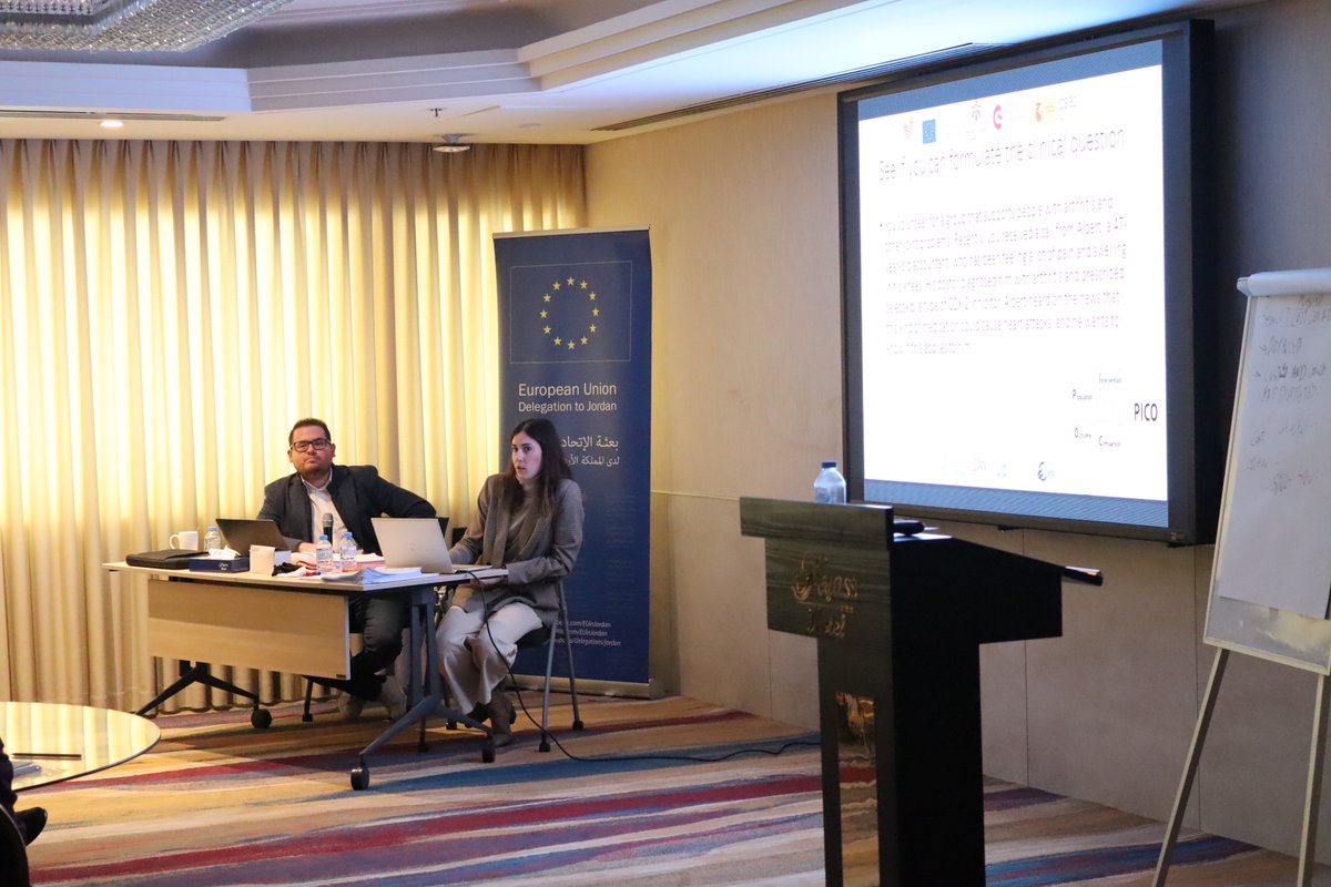 ReayahProject's tweet photo. Smart healthcare decisions require economic insight. Under the @EUinJordan funded #REAYAH project &amp; managed by @AecidJordan @CsaiFundacion , 25 MoH professionals completed training in health economics, gaining skills to assess costs &amp; improve policies. https://t.co/67z8etPTva