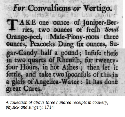 SueCooperBridge's tweet photo. #SnippetsOfHistory📜

If you weren't feeling particularly nauseous with vertigo, then taking this medicinal cure would certainly make you retch! 🦚💩🥴🤢

#Stuart #Era #curative https://t.co/fWnNieOgNz