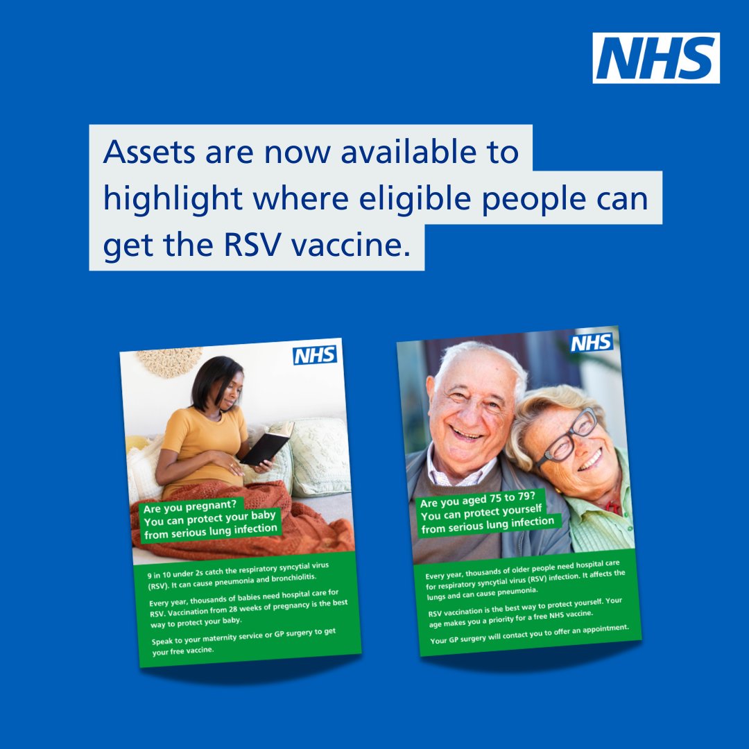 NHS England’s assets to help promote the RSV vaccine are available to download via the Campaign Resource Centre. These are designed to advise patients where the vaccine is available:
campaignresources.dhsc.gov.uk/campaigns/help…