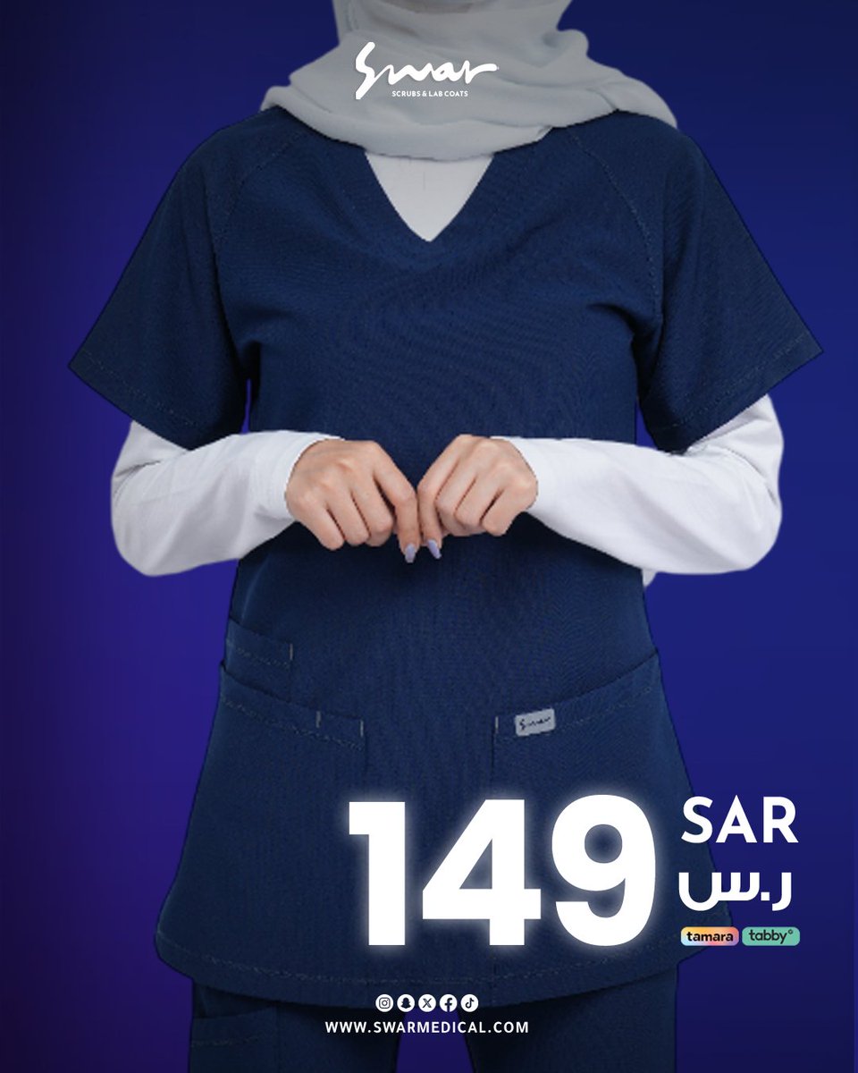 swarmedical's tweet image. From Swar's New Collection For #Women, Get Any #Scrub Set For Just 149SR. The #Offers Include Swar Sport, Active, Modern, Coini, and Luxury #Scrubs, As Well As Our Latest #LabCoats Collection.
Hurry Up! Quantity Is Limited.