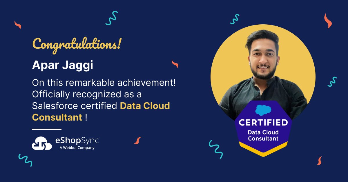 eShopSync (@eshopsync) on Twitter photo <a href="/jaggi_jii/">Apar Jaggi</a> Your dedication is truly inspiring! Wishing you continued success ahead. 🚀✨<a href="/trailhead/">Trailhead</a> <a href="/salesforce/">Salesforce</a> <a href="/partnerforce/">Salesforce Partners</a> #Developer II! 🚀
Keep shining✨
🔗 Explore Our Consulting Expertise: appexchange.salesforce.com/appxConsulting…
#salesforce #eShopSync #certificationupdate <a href="/jaggi_jii/">Apar Jaggi</a> Your dedication is truly inspiring! Wishing you continued success ahead. 🚀✨<a href="/trailhead/">Trailhead</a> <a href="/salesforce/">Salesforce</a> <a href="/partnerforce/">Salesforce Partners</a> #Developer II! 🚀
Keep shining✨
🔗 Explore Our Consulting Expertise: appexchange.salesforce.com/appxConsulting…
#salesforce #eShopSync #certificationupdate