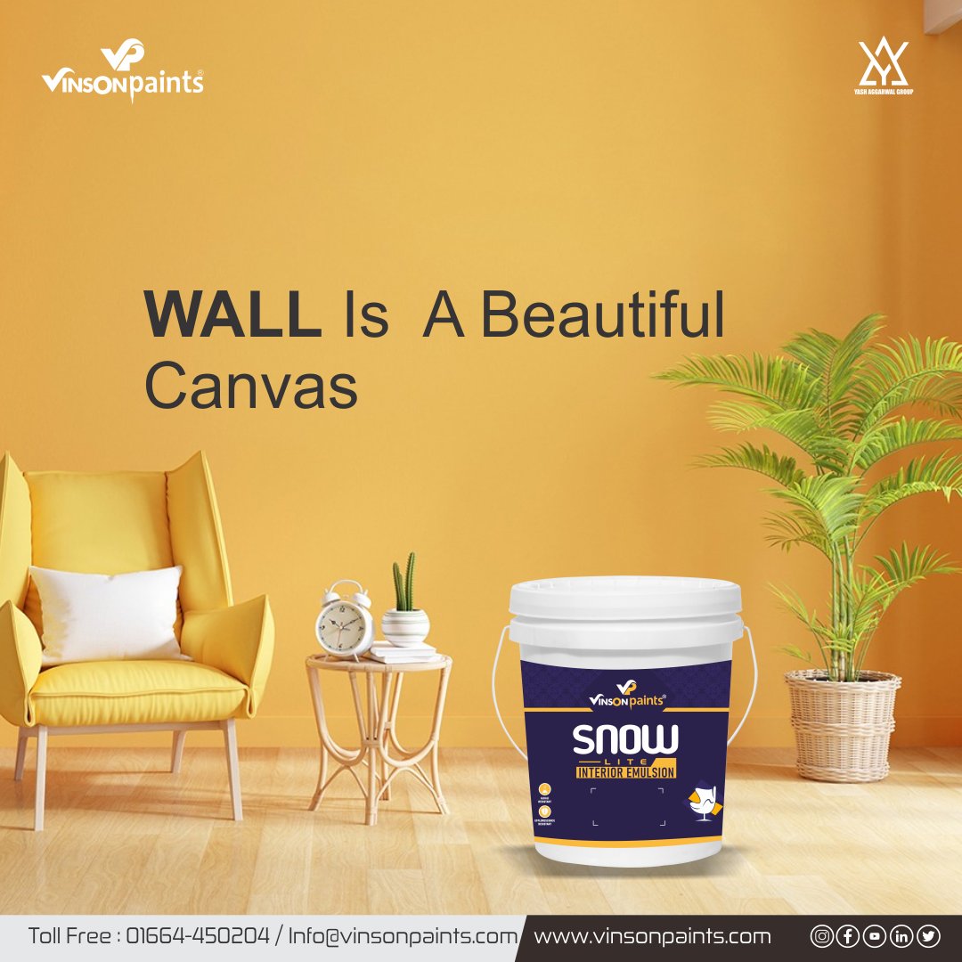 Vinsonpaints's tweet photo. Vinson Paints' Snow Light Interior Emulsion: Where walls become a canvas for your dreams. ✨ Transform your home into a winter wonderland with the soft, glowing touch of Snow Light. #VinsonPaints #SnowLight #InteriorDesign #HomeMakeover #WinterVibes #CozyHome #DreamHome #painting https://t.co/REYdGzg6cs