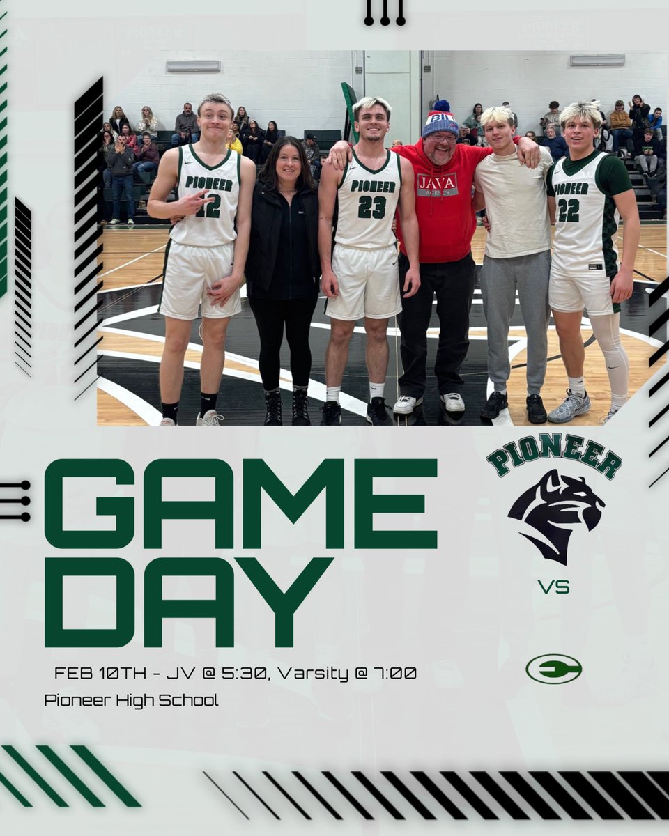 Big League Game tonight! Bonus we honor our seniors and their families!  Let’s get it boys. <a href="/PioAthletics/">Pioneer Central Athletics</a> <a href="/centercourt42/">🏀centercourt🏀</a> <a href="/WNYAthletics/">WNY Athletics</a>