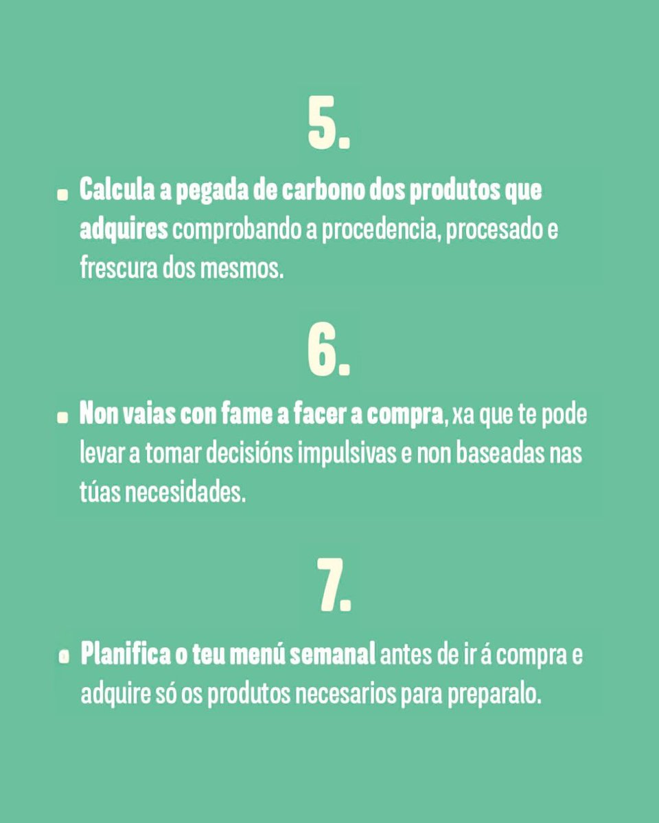SogamaXunta's tweet image. 🛒♻️ Compra con cabeza!

✅ Fai unha lista e evita compras impulsivas
✅ Compara prezos por unidade/peso
✅ Escolle produtos de tempada e proximidade
✅ Apoia o comercio local

📥 Descarga a guía completa aquí 👉 s.mtrbio.com/oxaphdvaeg

#CompraResponsable #MenosResiduos