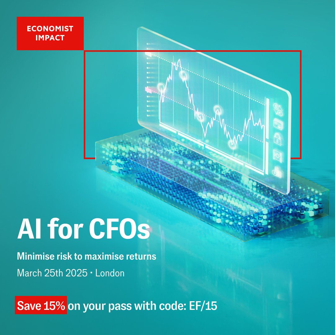 Learn from finance leaders from JLR and GSK as they share insights on how AI enhances personalisation and improves customer satisfaction at AI for CFOs on 25th March in London. Register now and save 15% with code: EF/15 #EconAICFOs events.economist.com/ai-for-cfos/?R…