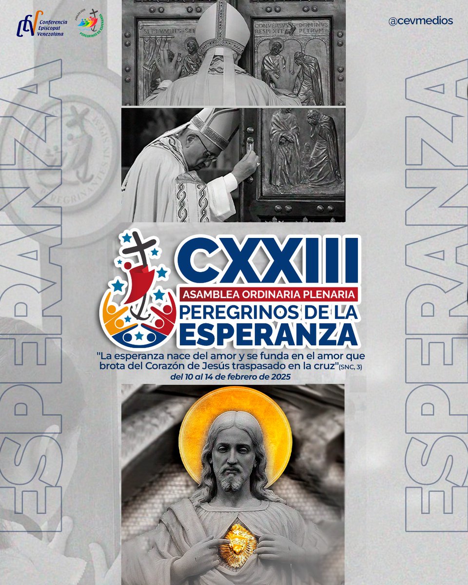 Conferencia Episcopal Venezolana CEV (@cevmedios) on Twitter photo Este 10 de febrero inicia la CXXIII Asamblea Ordinaria Plenaria del Episcopado Venezolano. A las 9.30 a.m será la sesión inaugural con las palabras de Mons. González de Zárate, presidente de la CEV y el Nuncio Apostólico Mons. Ortega. (En vivo por <a href="/CEVmedios/">Conferencia Episcopal Venezolana CEV</a> ) Este 10 de febrero inicia la CXXIII Asamblea Ordinaria Plenaria del Episcopado Venezolano. A las 9.30 a.m será la sesión inaugural con las palabras de Mons. González de Zárate, presidente de la CEV y el Nuncio Apostólico Mons. Ortega. (En vivo por <a href="/CEVmedios/">Conferencia Episcopal Venezolana CEV</a> )