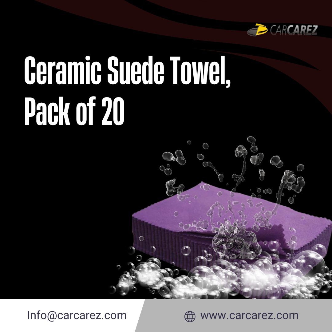 carcarez_usa's tweet image. ✨ Elevate your detailing game with the Ceramic Suede Towel pack! Designed for ceramic coating application, these suede towels ensure a flawless, streak-free finish every time. Grab a pack of 20 and see the difference! 🚗🧼

#CeramicCoating #DetailingEssentials #SuedeTowel