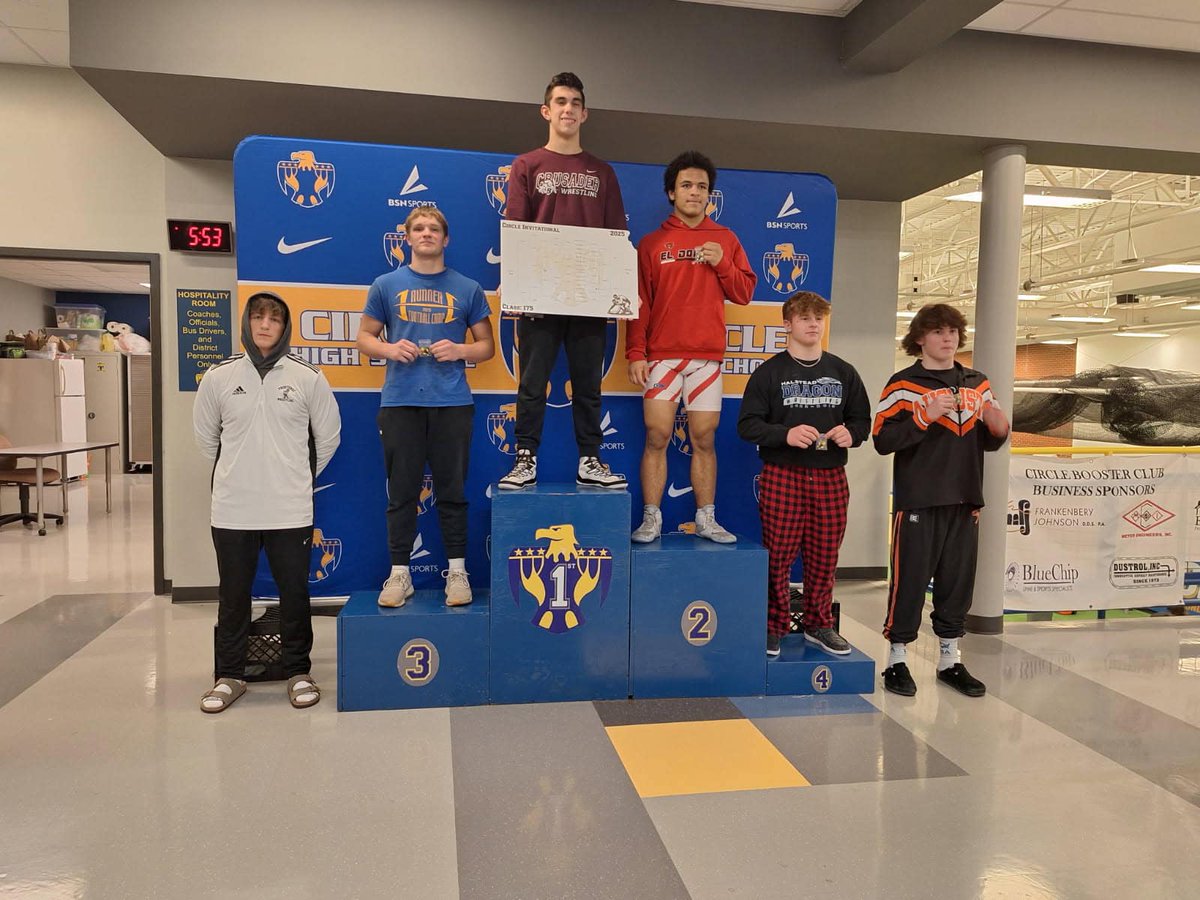 FrontenacWrestl's tweet photo. Part 1: RAIDER WRESTLERS competed Well at the Circle Invitational! Team Place 2nd with 8 of 11 wrestlers Placing.
2nd Dakota Leverich-Howe- 5th
Scott Sloan- 5th
Dom Ricciardi- 6th
Alonzo Burke- 5th
#RaiderTough #RaiderPride https://t.co/zKR1MTbZX2