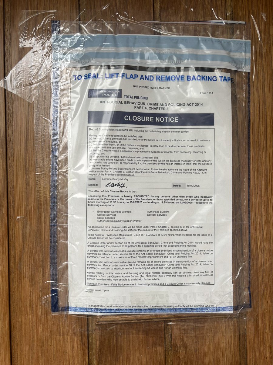 Hendon Police tweet media