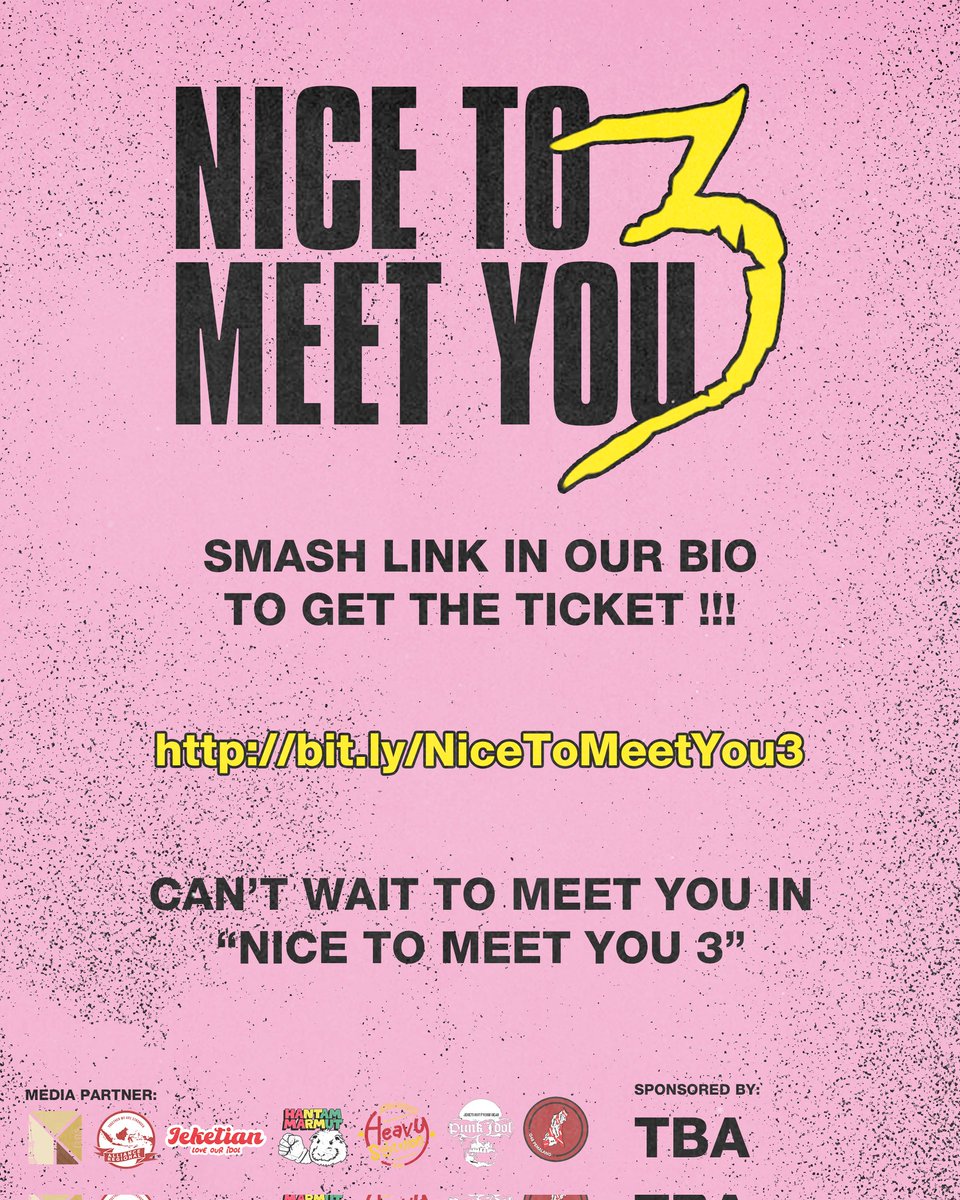 IT'S TIME TO CLOSING4N 8RO!
We're proud to present you the finest JKT48 Karaoke Night in town, NICE TO MEET YOU VOL. 3!

22 February 200025 at BOOGIEDOWN SOC

You can get the ticket for just 35k(free soft drink)
Check it out on our bio and get the ticket now!