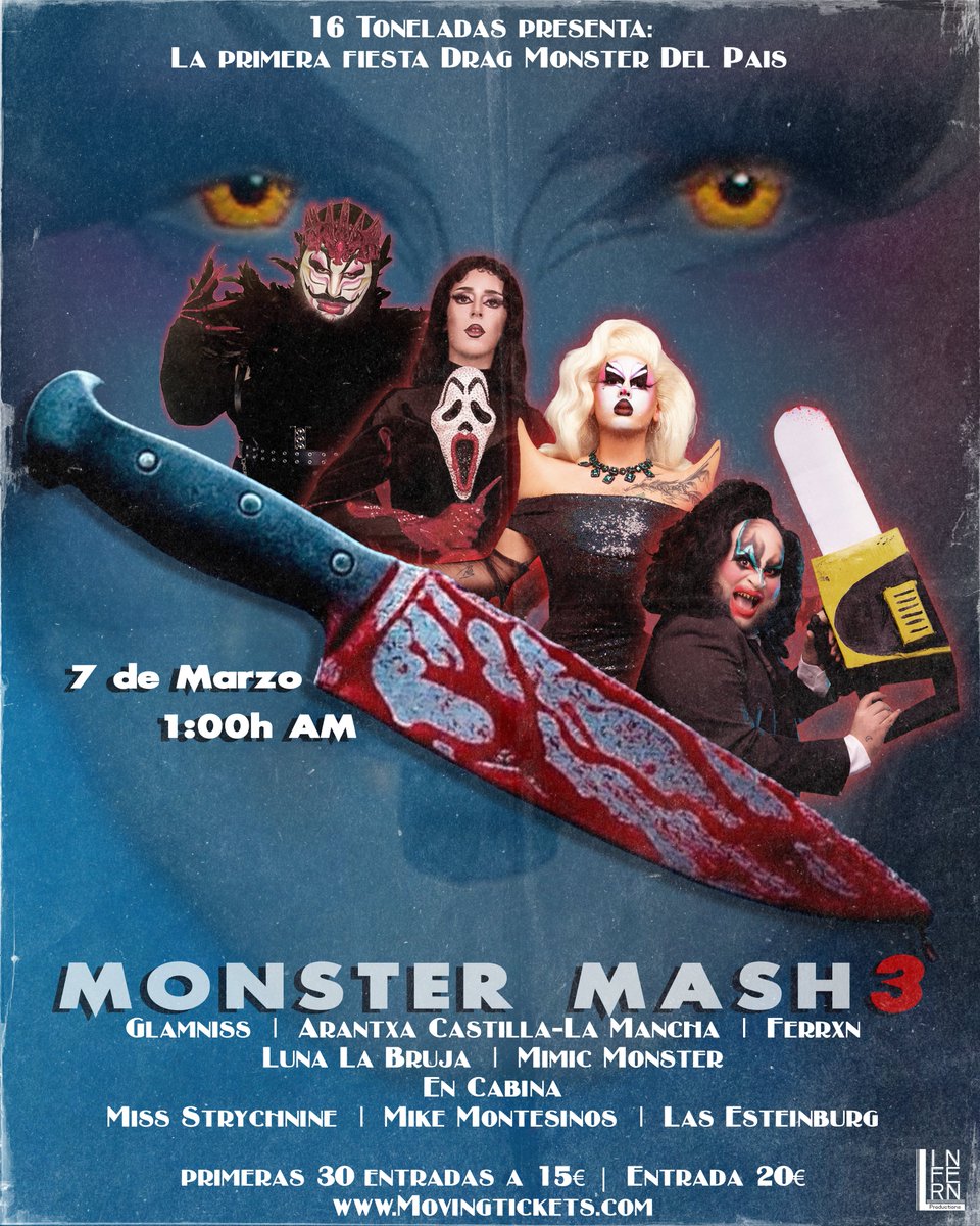 MonsterMashvlc's tweet image. ¿Serás la final girl de esta fiesta? 
Descubrelo el dia 7 de marzo en el 16 toneladas (Valencia) 
Pilla tu entrada aqui movingtickets.com/Entradas-Monst…