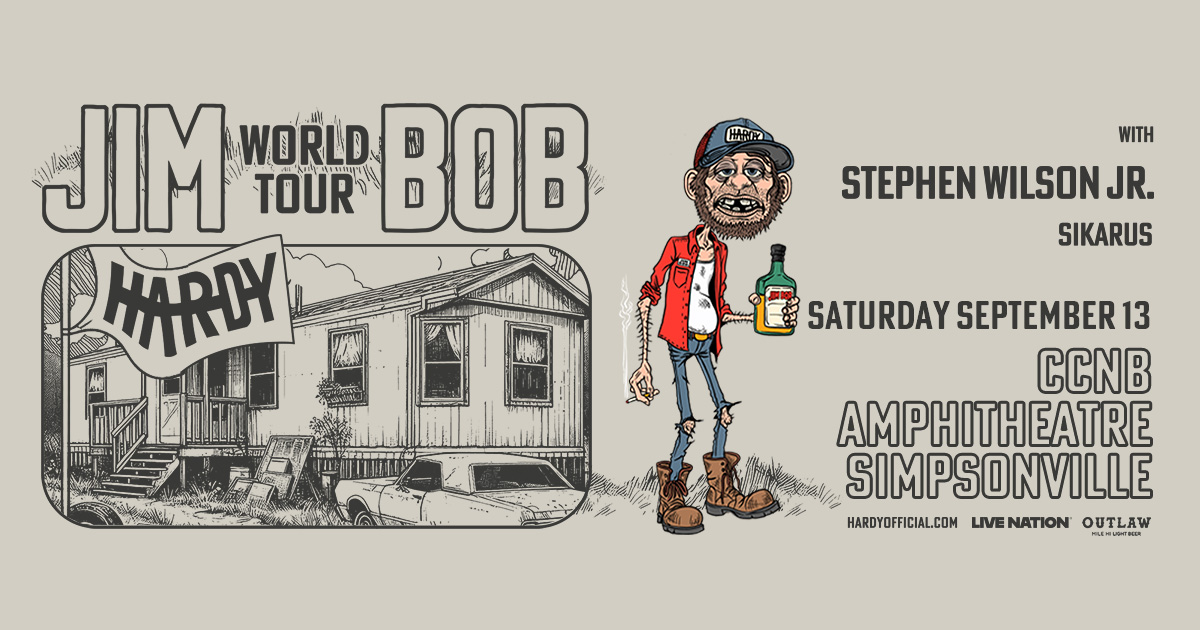 Get ready to rock! 🤘🏼<a href="/HardyMusic/">HARDY</a> is bringing The JIM BOB World Tour to <a href="/CCNBAmp/">CCNB Amphitheatre at Heritage Park</a> #Simpsonville on Saturday 9/13! With special guests Stephen Wilson Jr. and Sikarus. Tickets on sale Friday 2/14 @ 10AM! 🎉 bit.ly/HARDYsvl25