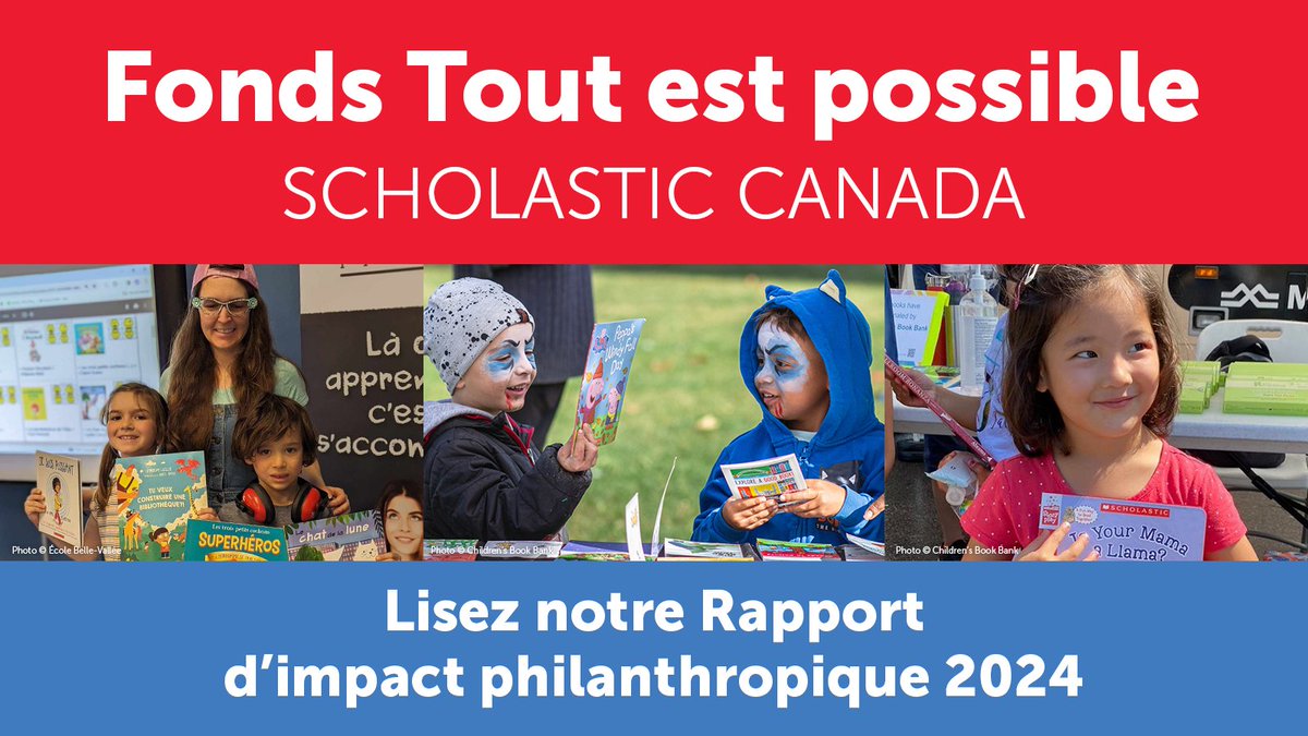 Scholastic Education Canada (@scholasticedcda) on Twitter photo Scholastic Canada Possible Fund 🙌
Read our 2023-2024 Philanthropic Impact Report. 🔗 bit.ly/40U3MzD
Lisez notre Rapport d’impact philanthropique 2023-2024 🔗 bit.ly/40U3Nnb Scholastic Canada Possible Fund 🙌
Read our 2023-2024 Philanthropic Impact Report. 🔗 bit.ly/40U3MzD
Lisez notre Rapport d’impact philanthropique 2023-2024 🔗 bit.ly/40U3Nnb