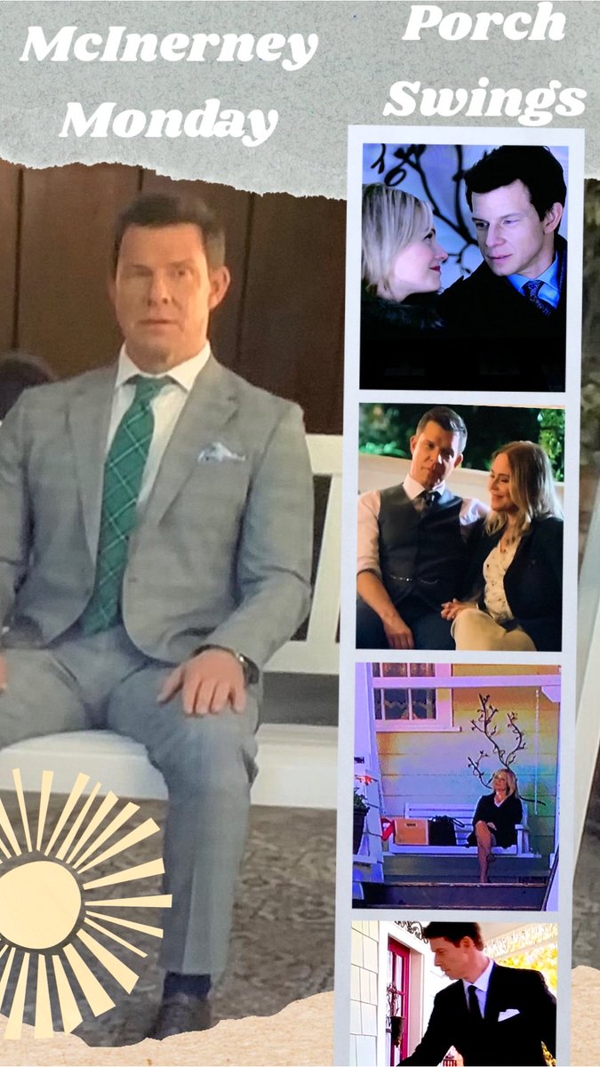 #POstables #McInerneyMonday We love all the porch swing scenes with Shane and Oliver. We can’t wait to see them use the porch swing as a rocking chair for three with #BabyOToole! When will that be? #ToTheMoonAndBack <a href="/hallmarkmystery/">Hallmark Mystery</a> #DarrenAbbott #RenewSSD #LoveLikeSSD