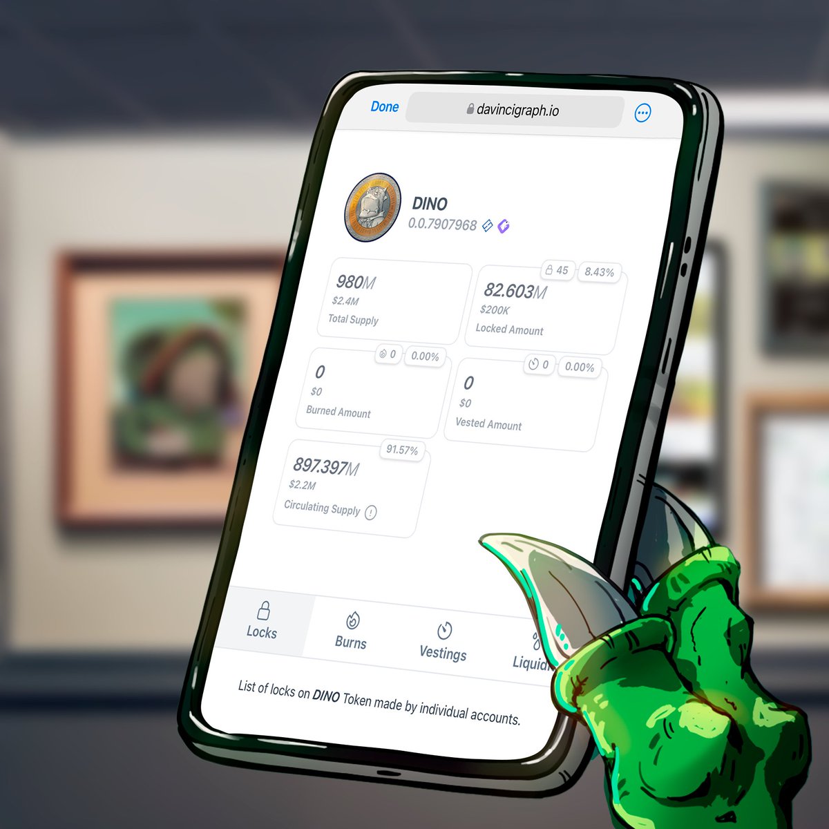 DINO (@dino_hbar) on Twitter photo Gee M and happy Monday, everyone!
I had a brilliant start to my day. Gilbert was showing me the <a href="/davincigraph/">DaVinciGraph</a> page with all your locks for the Rock tie. According to Roybot, 42 of you have already locked up $DINO to get one!
It’s truly one of those wonders of technology. How Gee M and happy Monday, everyone!
I had a brilliant start to my day. Gilbert was showing me the <a href="/davincigraph/">DaVinciGraph</a> page with all your locks for the Rock tie. According to Roybot, 42 of you have already locked up $DINO to get one!
It’s truly one of those wonders of technology. How