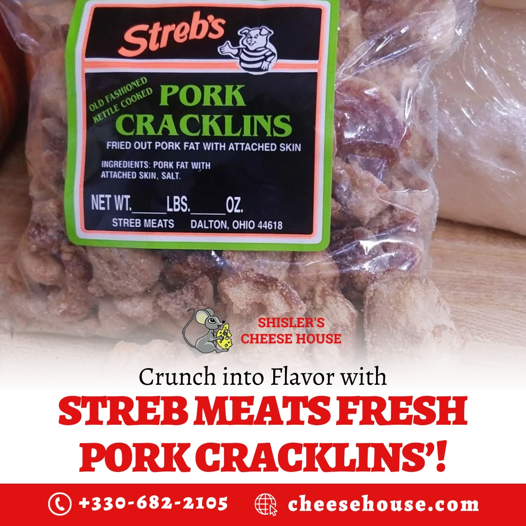 Crunch into Flavor with Streb Meats Fresh Pork Cracklins’! 🐖🥓

Crispy, savory, and packed with flavor, these pork cracklins are the ultimate snack. Pair them with your favorite dip or enjoy them as they are! 

Grab a bag today and crunch into flavor!