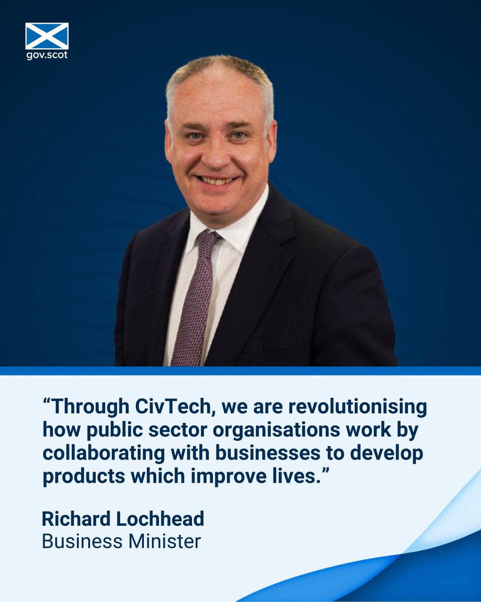 Scottish Government Finance and Economy (@scotgoveconomy) on Twitter photo Business Minister <a href="/RichardLochhead/">Richard Lochhead</a> has announced new technologies which will be developed through our <a href="/CivTechScotland/">CivTech Scotland</a> programme.
These include a software to help firefighters identify toxins and an AI system to support teachers with workloads.
ā”ļø gov.scot/news/improving⦠Business Minister <a href="/RichardLochhead/">Richard Lochhead</a> has announced new technologies which will be developed through our <a href="/CivTechScotland/">CivTech Scotland</a> programme.
These include a software to help firefighters identify toxins and an AI system to support teachers with workloads.
ā”ļø gov.scot/news/improvingā¦