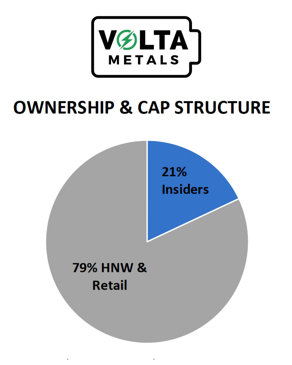 VoltaMetals's tweet photo. Strong insider confidence in $VLTA Volta Metals: 21% insider ownership, with insiders participating in every financing round since our debut. A clear sign of belief in our Critical Element growth potential in the Seymour-Falcon Critical Element District and beyond.

Learn more: https://t.co/JWmjpWRVgz

#Lithium #EVMetals