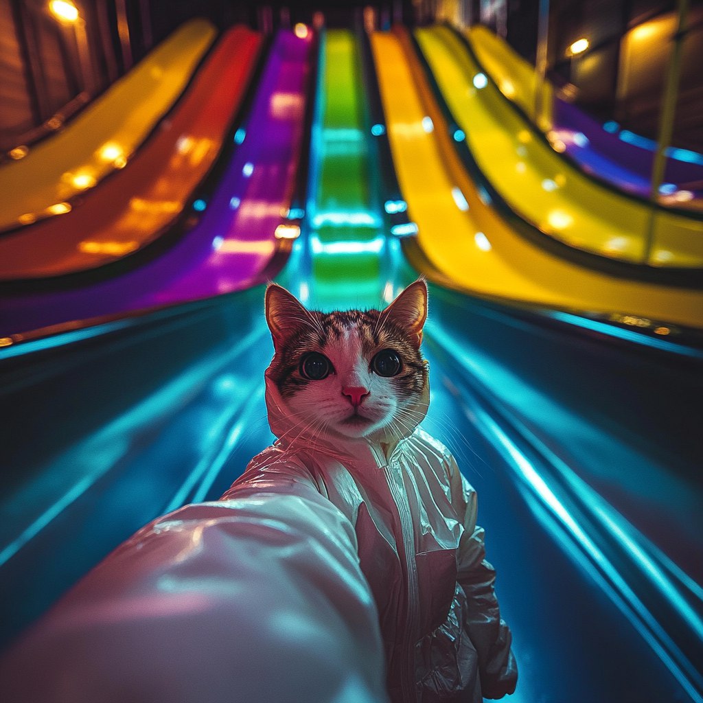 Galactic_Seeker's tweet photo. The cat, trapped in backrooms, tries to find a way out, but records his adventure on camera. 
#aiartist   #thevisualdome  #JGGL https://t.co/HDivfPGuL2