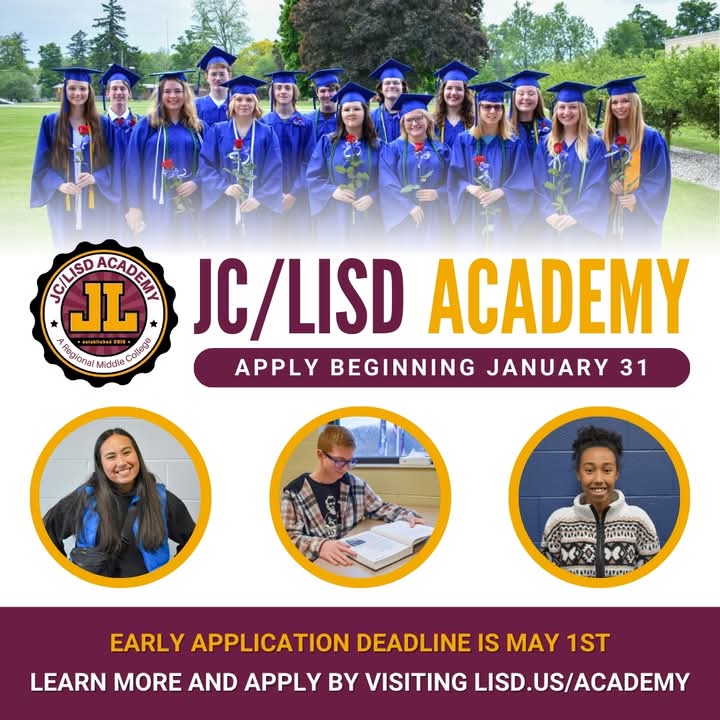 Interested in learning more about the JC/LISD Academy? Please plan to attend our Parent Information Session to learn about how Lenawee County students can earn free college credits in a variety of ways to meet the needs of each student.
