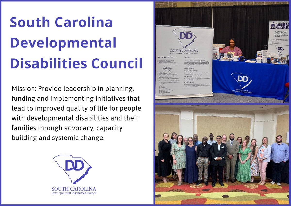 SCDDCouncil's tweet photo. The South Carolina Developmental Disabilities Council has been at the forefront of creating meaningful change for individuals with disabilities and their families since 1971. Learn about how we are making a difference at https://t.co/5xWm80aCun. #SCDDC #DisabilityAdvocacy https://t.co/TmLaBWBUBJ