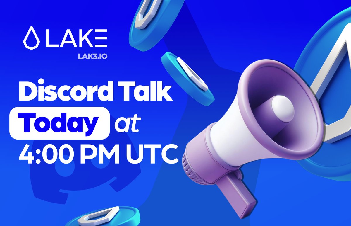lake_lak3's tweet photo. 🎙 Discord Talk #2 is coming in just 2 hours! 🚀

Join us LIVE as we dive into topics like the $LAK3 launch, MEXC listing, and new DeFi opportunities! Plus, a Q&amp;A session to follow 🙌✨

📅 Today
⏰ 4 PM UTC, in 2 hours!!
📍 https://t.co/i8MQjpeQPI

See you shortly! 🔥 https://t.co/f1DmzinmA2