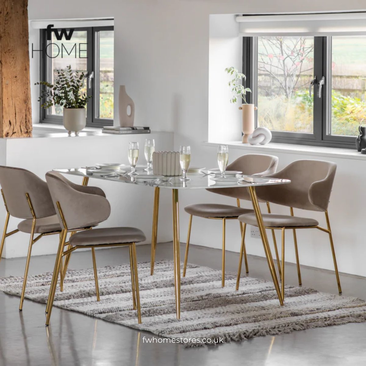 FWHomestores's tweet photo. Gather, laugh, and dine in style with the Benson White Effect Dining Table!  Its sleek design and spacious surface make every meal feel special—whether it’s a cosy family dinner or a lively gathering. Built for modern homes, made for lasting memories.

Shop now at FW Homestores! https://t.co/fXdsFNgRdW