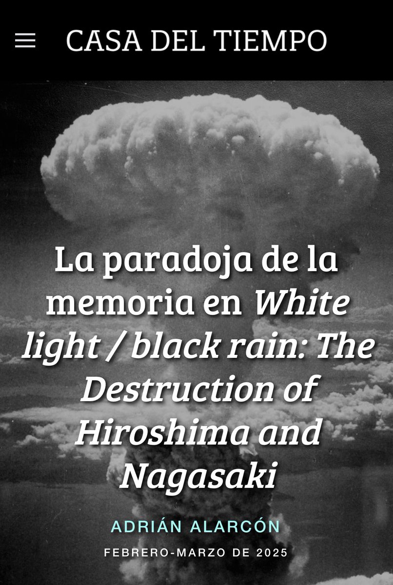 Adrián Alarcón (@adrianalarconmx) on Twitter photo Algo lindo pasó con la Maestría en Cine.
<a href="/CasadelTiempoR/">Revista Casa del Tiempo</a> me ha hecho feliz al tener un artículo publicado en una revista especializada ❤️🙏🏻
Acá está para que echen ojo: casadeltiempo.uam.mx/index.php/34-c… Algo lindo pasó con la Maestría en Cine.
<a href="/CasadelTiempoR/">Revista Casa del Tiempo</a> me ha hecho feliz al tener un artículo publicado en una revista especializada ❤️🙏🏻
Acá está para que echen ojo: casadeltiempo.uam.mx/index.php/34-c…