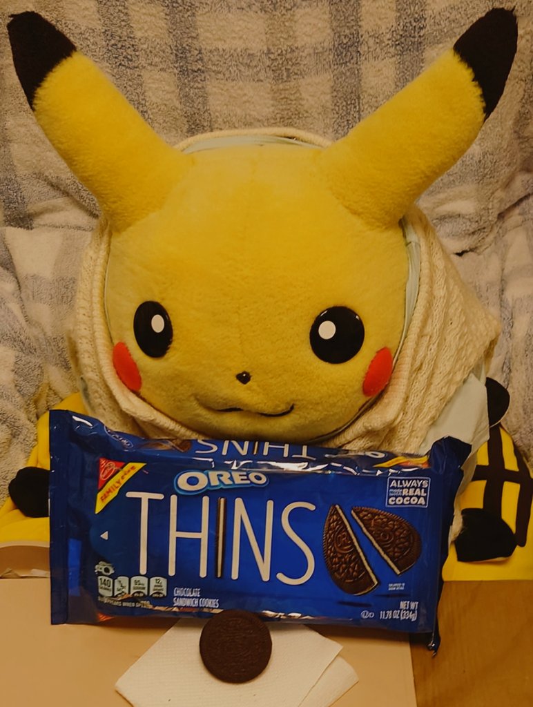 Pika1224P's tweet photo. ピカチュウ🍪
#休肝日 #Nabisco #ナビスコ #オレオクッキー #oreo #オレオ #thins https://t.co/311QT54enZ