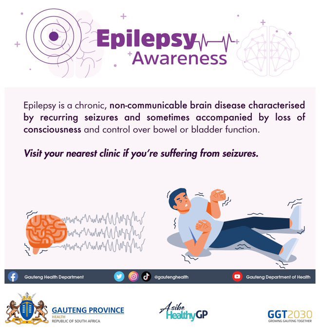 Parents and caregivers of epileptic children and people suffering from constant seizures are reminded that epilepsy can be controlled by medication. Visit your nearest clinic for diagnosis and treatment 
#AsibeHealthyGP