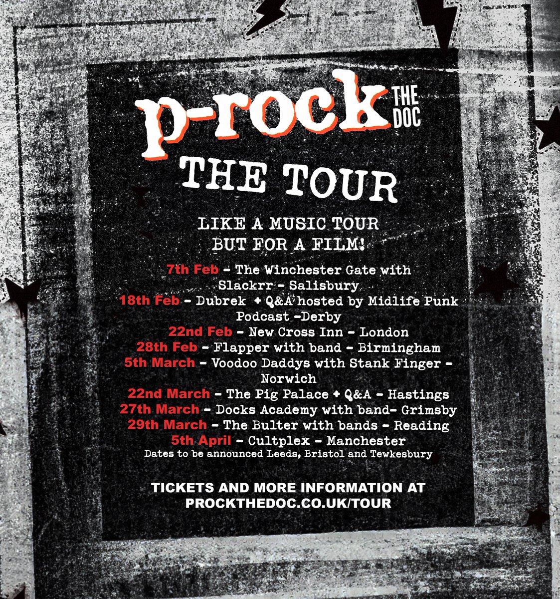 We are on tour! Tickets at prockthedoc.co.uk/tour come watch the film, more dates to be announced soon.