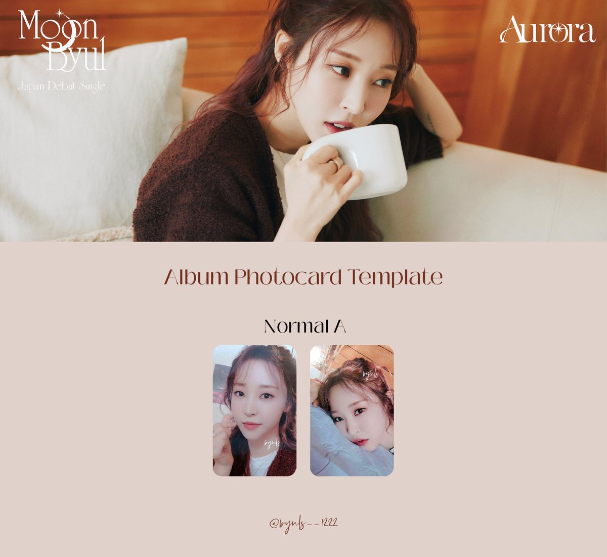 ムンビョル] Moon Byul Japan Debut Single [Aurora] Album Photocard