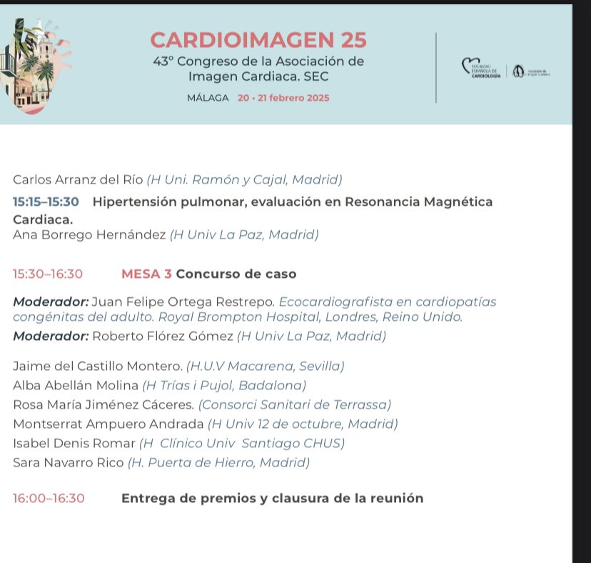 Y después seguimos con la Reunión de la Asociación Española de Técnicos de ecocardiografia ‼️‼️‼️‼️aún estas a
Tiempo de unirte 👌🏻te esperamos
En
Malaga ✈️