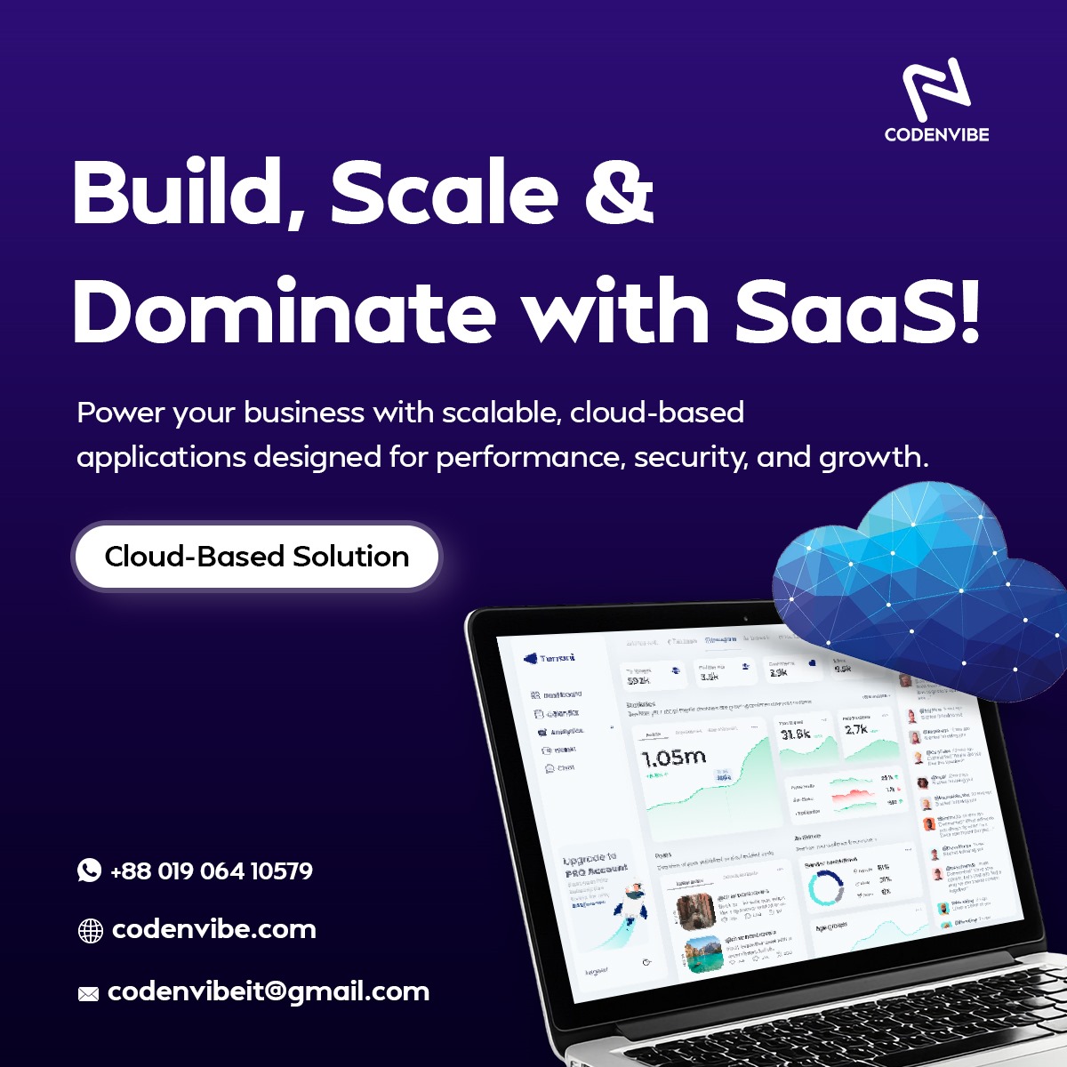 CodenVibe's tweet photo. #SaaS #CloudSolutions #BusinessGrowth #ScaleYourBusiness #DigitalTransformation #TechForBusiness #FutureProof #CloudComputing #ScalableSolutions #Innovation #Performance #Security #BusinessSuccess #SoftwareSolutions #GrowWithTech https://t.co/fbzREUGNsk