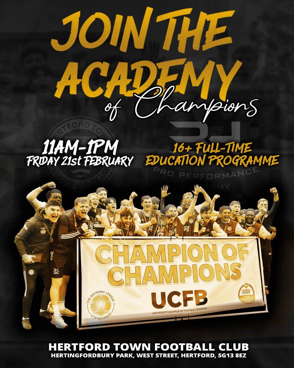 🔸 2 year Full-Time Football &amp; Education Programme
🔸 Train everyday on the best 4G surface in Herts
🔸 An academy that selects only 20 players a year
🔸 Daily mentorship from an ex-pro 
🔸 Bespoke &amp; Tailored Training
🔸 Unique training with proven results 
🔸 Pathway into Step 4