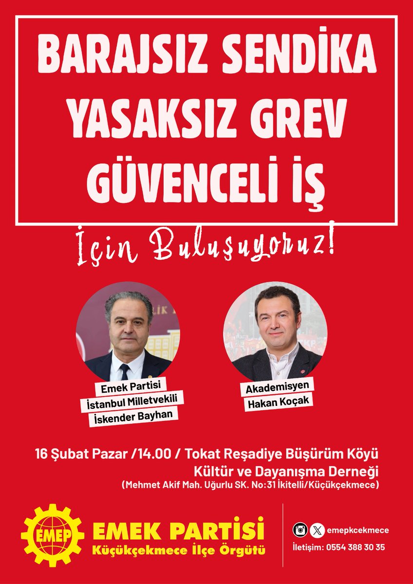 Barajsız sendika
Yasaksız grev
Güvenceli iş