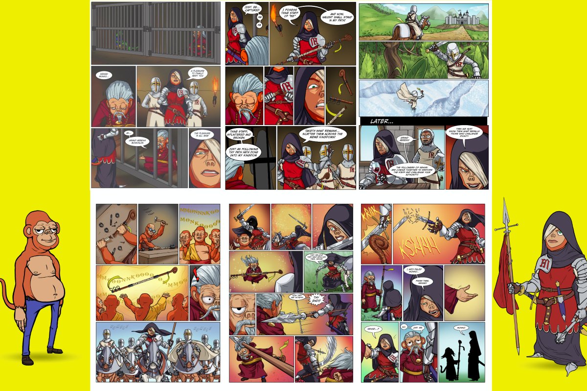 The 'SAGA' has completed 🏁

The entire comic story can be viewed below and the entire strip will be minted as an NFT in the coming days.

All future SAGAs will be hosted on our website, instead of X❤️

What's next?
1⃣ Normal Meme Content. 🔥
2⃣ Monko NFT Set full production. 🦧