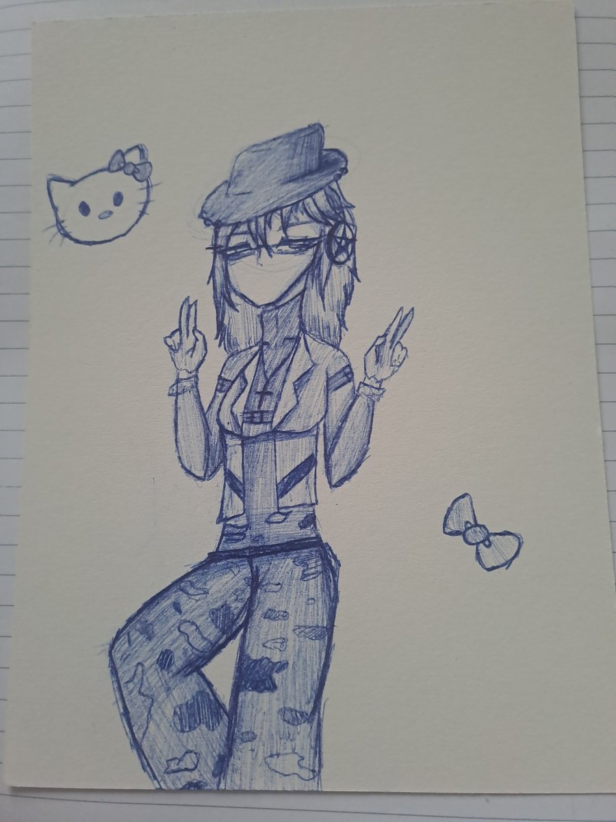 RoseyMoonOff's tweet photo. A page of doodling and a wip of my roblox avatar with hello kitty<3
#art #WIP #Doodles #practic https://t.co/G6LQ6jLvEX