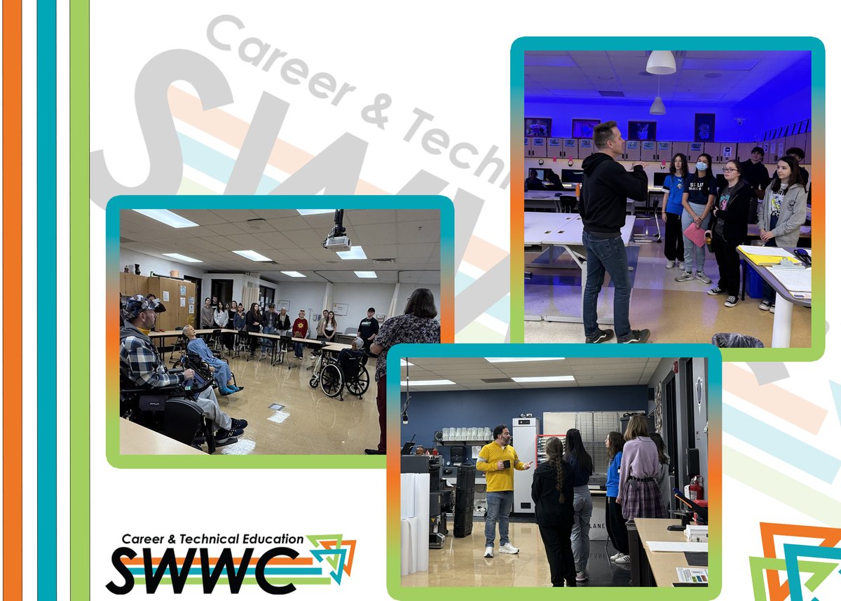 We started off CTE Month by giving Saline Middle School students a tour of all of our programs!