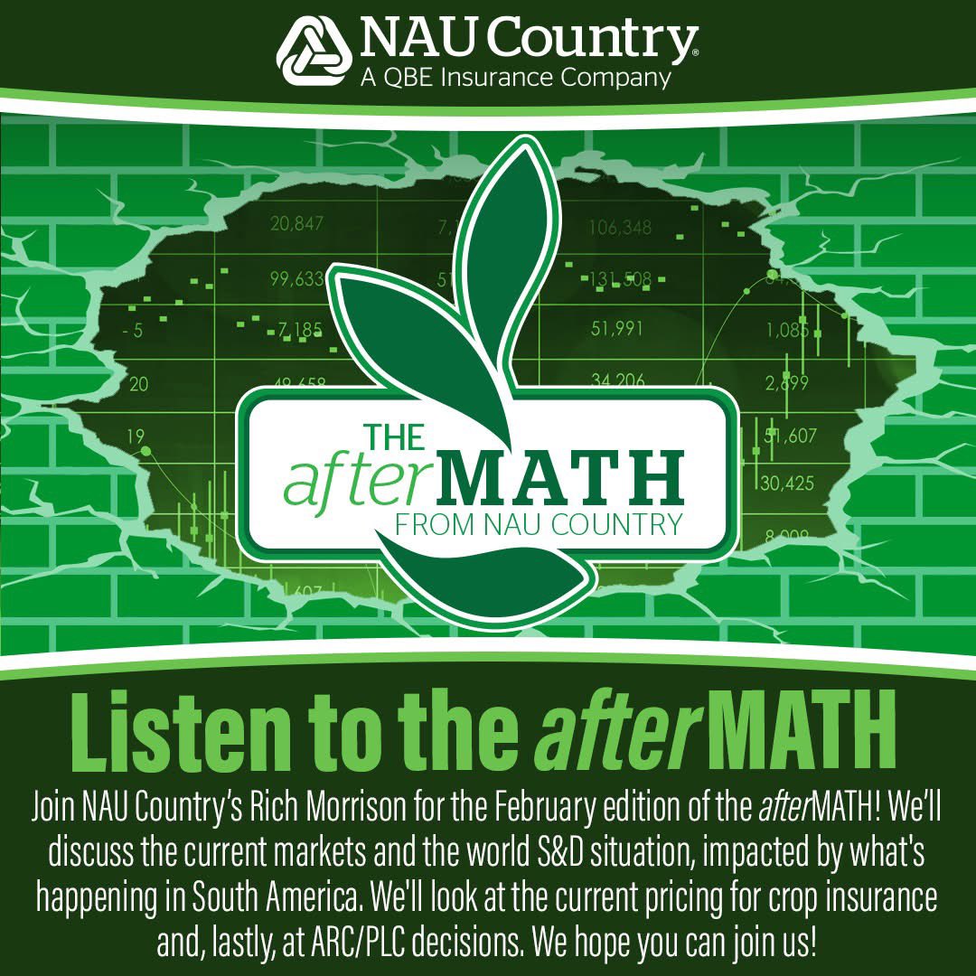 Join NAU Country’s Rich Morrison on Wednesday, February 12, 2025, at 9:00 a.m. (Central) for our monthly webinar recapping the USDA report and agricultural news. Register at naucountry.com/commodity/port….
#CropInsurance #Agriculture #GrainMarket #afterMATH